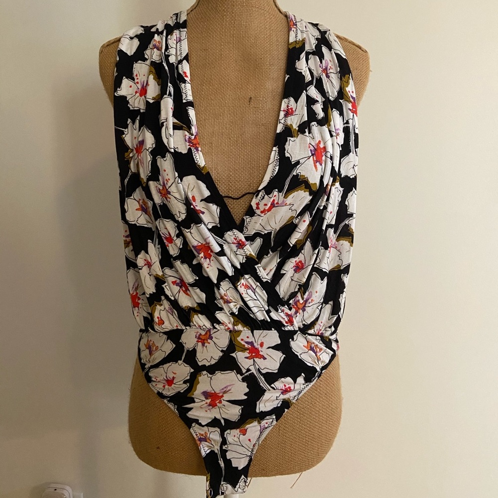 Free People Floral Bodysuit